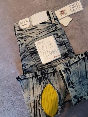 SOUTH POLE SKINNY ACTIVE FLEX 32x32 MARBLE LIGHT TINT 21321-3114 BNWT MENS JEANS